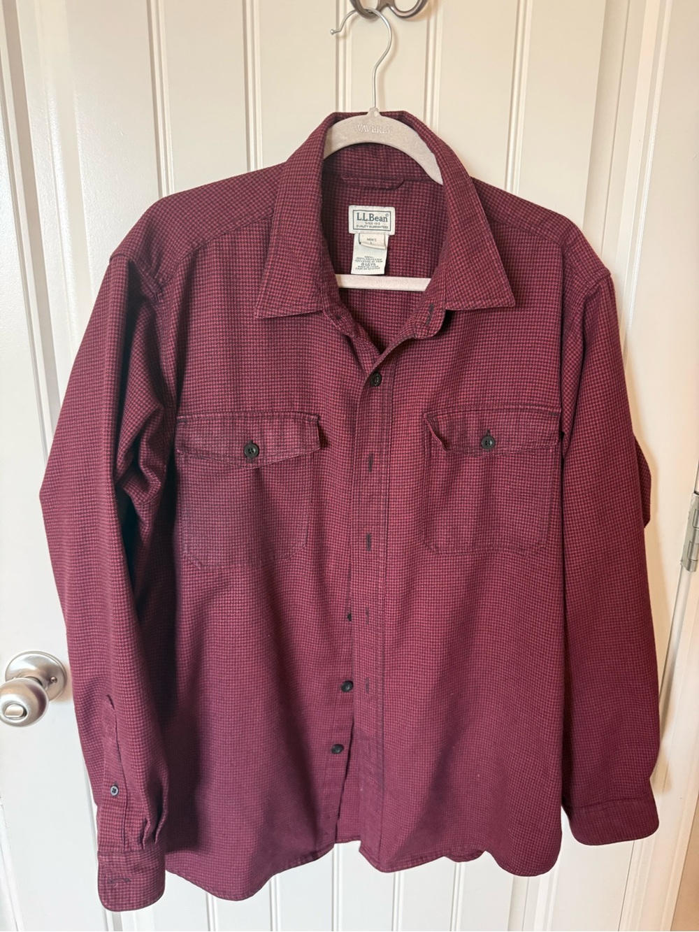 L.L. Bean Men's Button-Down Shirt in Burgundy